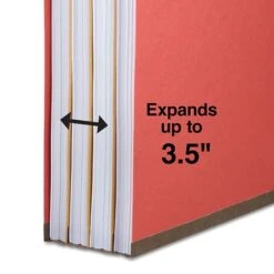 Quill Brand® 2/5-Cut Tab Pressboard Classification File Folders, 3-Partitions, 8-Fasteners, Letter, Red, 15/Box (744030) -Office Supplies Discount 00E0F20F E546 42B5 A8B84BB394B61C40 s7