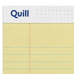 Quill Brand® Standard Series Legal Pad, 8-1/2" X 14", Wide Ruled, Canary Yellow, 50 Sheets/Pad, 12 Pads/Pack (740022L) -Office Supplies Discount 047BD60F EF1B 49FA 9D2896D76790B156 s7