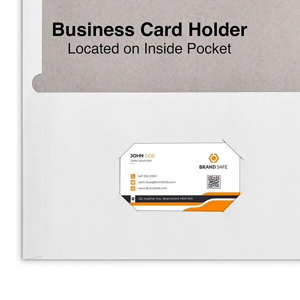 Quill Brand® 2-Pocket Folders, White, 25/Box (712510) 4 Quill Brand® 2-Pocket Folders, White, 25/Box (712510) - Image 2