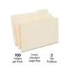 Quill Brand® File Folders, Assorted Tabs, 1/3-Cut , Legal Size, Manila, 100/Box (760137) -Office Supplies Discount 09024F69 7792 4A53 ACF5695CCB6E950D s7
