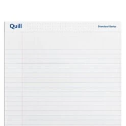 Quill Brand® Standard Series Legal Pad, 8-1/2" X 11", Wide Ruled, White, 50 Sheets/Pad, 12 Pads/Pack (742328) -Office Supplies Discount 09046529 2857 49A5 BCCE6ABBA63F520D s7