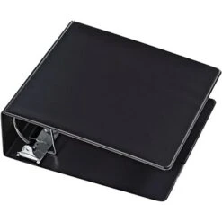 Quill Brand® Standard 4" 3 Ring Non View Binder With D-Rings, Black (758951) -Office Supplies Discount 103237 s7