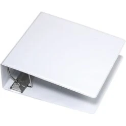Quill Brand® Standard 4" 3 Ring Non View Binder With D-Rings, White (758954) -Office Supplies Discount 103241 s7