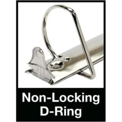 Quill Brand® Standard 4" 3 Ring Non View Binder With D-Rings, White (758954)