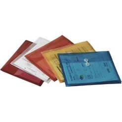 Quill Brand Button & String Envelope, 10 1/2" X 14 1/2" , Assorted, 5/Pack (11411-QCC)