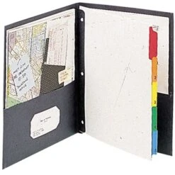 Quill Brand® 2-Pocket Folders With Fasteners Black, 25/Box (712805) -Office Supplies Discount 1101 s7