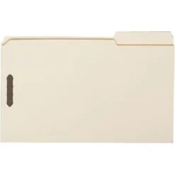 Quill Brand® Heavy-Duty Reinforced Assorted Tabs 2-Fastener Folders, Legal, Manila, 50/Box (737713)