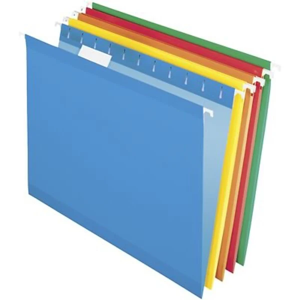 Quill Brand® Premium Reinforced 5-Tab Hanging File Folders, Letter Size, Assorted, 125/Carton (76215ADCT) 3 Quill Brand® Premium Reinforced 5-Tab Hanging File Folders, Letter Size, Assorted, 125/Carton (76215ADCT)
