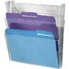 Quill Brand® 3-Pocket Plastic Letter Size Wall Pockets, Clear (736904)