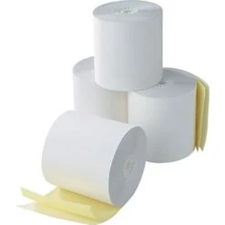 Quill Brand® Cash Register Rolls Carbonless 2-Ply White/Canary, 3-1/4"x108 Ft., 48/Pack (845922)