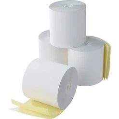 Quill Brand® Cash Register Rolls Carbonless 2-Ply White/Canary, 2-3/4"x 90 Ft., 12/Pack (3366)