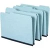 Quill Brand® Heavy-duty Pressboard File Folders, Assorted Tabs, 1/3 Cut , 2" Gusset, Letter Size, Blue, 25/Box (761522R) -Office Supplies Discount 179991 s7