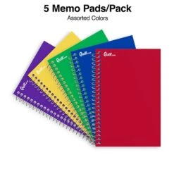 Quill Brand® Memo Books, 4" X 6", College Ruled, Assorted Colors, 50 Sheets/Pad, 5 Pads/Pack (TR11495) -Office Supplies Discount 1B437D69 82BD 4031 955CC9B6EC51F063 s7