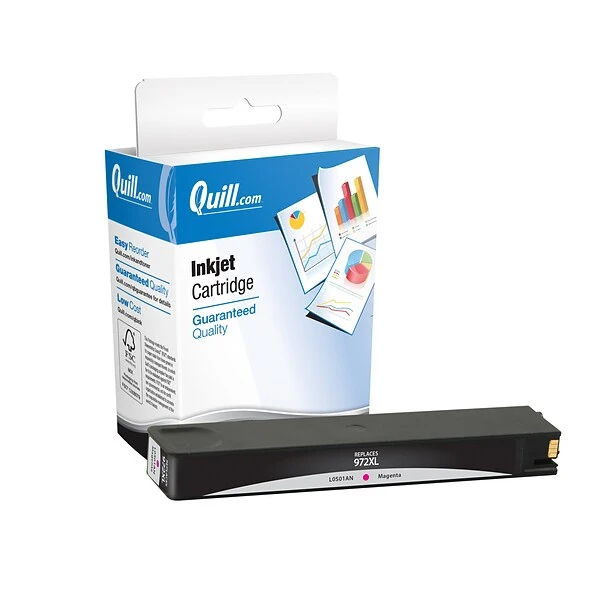 Quill Brand® Remanufactured Magenta High Yield Ink Cartridge Replacement For HP 972XL (L0S01AN) (Lifetime Warranty) 3 Quill Brand® Remanufactured Magenta High Yield Ink Cartridge Replacement For HP 972XL (L0S01AN) (Lifetime Warranty)