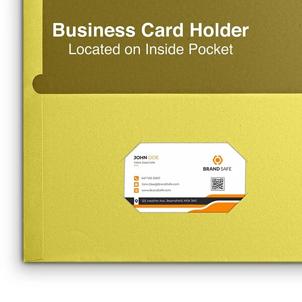 Quill Brand® 2-Pocket Folders, Yellow, 25/Box (712570) 4 Quill Brand® 2-Pocket Folders, Yellow, 25/Box (712570) - Image 2