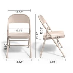 Quill Brand® Metal Folding Chairs, Taupe, 4/Pack (51503) -Office Supplies Discount 23613D08 1206 431C A68620228DC2B6D2 s7