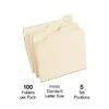 Quill Brand® File Folders, 1/5-Cut Assorted, Letter Size, Manila, 100/Box (740139) -Office Supplies Discount 25088395 DC47 4A35 A0A5B4D2581169DC s7