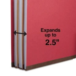 Quill Brand® 2/5-Cut Pressboard Classification Folders With Pockets, 2-Partitions, 6-Fasteners, Legal, Red, 15/Box (737030) -Office Supplies Discount 25A3B2DC 9EB0 4A3D 84B7B668E2263DB7 s7