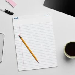 Quill Brand® Standard Series Legal Pad, 8-1/2" X 11", Wide Ruled, White, 50 Sheets/Pad, 12 Pads/Pack (742328) -Office Supplies Discount 2A35CD6F 8187 4A4C 8D4318CD9F3C6850 s7