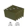 Quill Brand® Reinforced 5-Tab Box Bottom Hanging File Folders, 2" Expansion, Legal Size, Dark Green, 25/Box (730055) -Office Supplies Discount 2CFCD0FF 3C6D 46CA 94F3AC6B8C862E36 s7