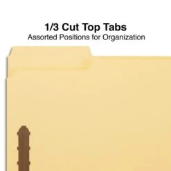 Quill Brand® 1/3-Cut Assorted 2-Fastener Folders, Letter, Yellow, 50/Box (7354YW) -Office Supplies Discount 2FF61E25 8E65 48CF 815DF4FBB366FCD2 s7