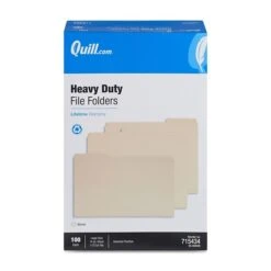 Quill Brand® Heavy-Duty 2-Ply File Folders, 1/3-Cut, Legal, Manila, 100/Box (715434) -Office Supplies Discount 36F40920 BAD6 4189 8C707427F7EDF868 s7
