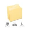 Quill Brand® File Folders, Assorted Tabs, 1/3-Cut, Letter Size, Yellow, 100/Box (740913YW) -Office Supplies Discount 3928C163 EA49 482E 93726003087208E4 s7