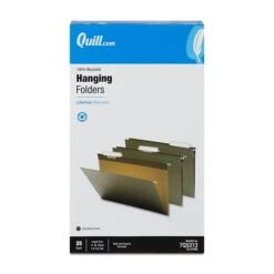 Quill Brand® 100% Recycled 3-Tab Hanging File Folders, Legal Size, Green, 25/Box (7Q5213) -Office Supplies Discount 3F4CE0FF 5EC5 42D2 ABFD83F5CEA085C9 s7