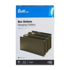 Quill Brand® Reinforced 5-Tab Box Bottom Hanging File Folders, 2" Expansion, Legal Size, Dark Green, 25/Box (730055) -Office Supplies Discount 40B06F55 E4AD 40B8 9E0CD96799FE712D s7