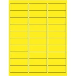 Quill Brand® Laser Address Labels, 1" X 2-5/8", Fluorescent Yellow, 900 Labels (Compare To Avery 5972)