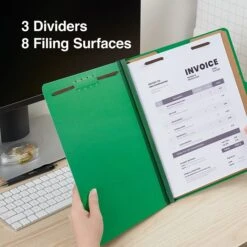 Quill Brand® 2/5-Cut Tab Pressboard Classification File Folders, 3-Partitions, 8-Fasteners, Letter, Green, 15/Box (7-44034) 9 Quill Brand® 2/5-Cut Tab Pressboard Classification File Folders, 3-Partitions, 8-Fasteners, Letter, Green, 15/Box (7-44034) -Office Supplies Discount 4EE6981B 5D30 4FE0 9314850249B986BF s7