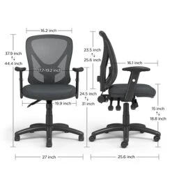 Quill Brand® Carder Mesh Back Fabric Computer And Desk Chair, Black (24115-CC) -Office Supplies Discount 4F33AA27 2D0B 4603 AEF14C6AB5609E3E s7