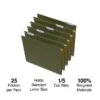 Quill Brand® 100% Recycled Hanging File Folders; 1/5-Cut, Letter Size, Green, 25/Box (7Q5215) 2 Quill Brand® 100% Recycled Hanging File Folders; 1/5-Cut, Letter Size, Green, 25/Box (7Q5215) -Office Supplies Discount 50687710 9483 4C54 97671A148340484F s7