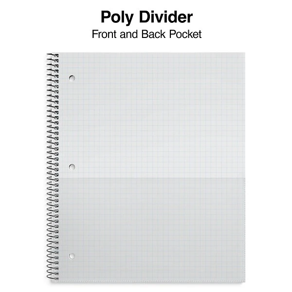 Quill Brand® Premium 1-Subject Notebook, 8.5" X 11", Graph Ruled, 100 Sheets, Assorted Colors (25855M) 5 Quill Brand® Premium 1-Subject Notebook, 8.5" X 11", Graph Ruled, 100 Sheets, Assorted Colors (25855M) - Image 3