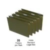Quill Brand® Reinforced 5-Tab Box Bottom Hanging File Folders, 3" Expansion, Legal Size, Dark Green, 25/Box (730056) -Office Supplies Discount 55FC0070 3EC5 4DE8 B447B1677DDC0007 s7