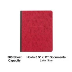 Quill Brand® Prong-Style Pressboard Covers, 8-1/2" X 11", Red (740404)