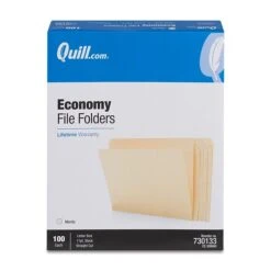 Quill Brand® Economy Straight Cut File Folders, Letter, Manila, 100/Bx (7-30133) -Office Supplies Discount 5CFCC368 2432 4CC8 918958C32819990D s7