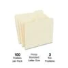 Quill Brand® Premium Reinforced File Folders, Assorted Tabs, 1/3-Cut, Letter Size, Manila, 100/Box (751137) -Office Supplies Discount 603017EA 0B07 4906 8F93D730313D670D s7