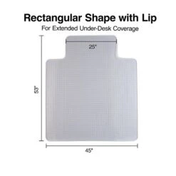Quill Brand® Extra Chair Mat, 45" X 53", Clear (20362-CC) -Office Supplies Discount 65CF3ED2 EFEE 4DBB B3C9C8AFCE8AA68D s7