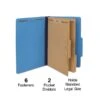 Quill Brand® 2/5-Cut Pressboard Classification Folders With Pockets, 2 Partitions, 6-Fasteners, Legal, Blue, 15/Box (737026) 2 Quill Brand® 2/5-Cut Pressboard Classification Folders With Pockets, 2 Partitions, 6-Fasteners, Legal, Blue, 15/Box (737026) -Office Supplies Discount 689C4D58 0F7A 4B02 85A2C412E01AF02C s7