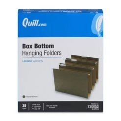 Quill Brand® Box Bottom Hanging File Folders, 3" Expansion, Letter Size, Dark Green, 25/Box (730052) -Office Supplies Discount 6936FF46 BBFD 49FB 97428747059EA473 s7