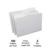 Quill Brand® File Folders, Assorted Tabs, 1/3-Cut, Legal, Gray, 100/Box (741013GY) -Office Supplies Discount 6F84F213 59F8 4F32 BA0F5BEB3F56F40D s7