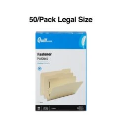 Quill Brand® Heavy-Duty Reinforced Assorted Tabs 1-Fastener Folders, Legal, Manila, 50/Box (737711) -Office Supplies Discount 73ADBBDA C722 452A 8D82EF4C0C17D363 s7