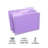 Quill Brand® File Folders, Assorted Tabs, 1/3-Cut, Legal, Violet, 100/Box (741013VT) -Office Supplies Discount 7524E784 A037 412E BEC8340C994B17D1 s7