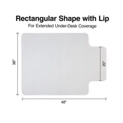 Quill Brand® Hard Floor Chair Mat, 36" X 48'', Clear (STP-15987) -Office Supplies Discount 7E907DFA DC52 41A0 A922D426A6C073B0 s7