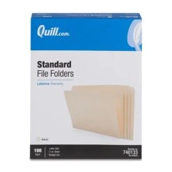 Quill Brand® File Folders, Straight Cut, Letter Size, Manila, 100/Box (740133) -Office Supplies Discount 8167CC72 2FB4 47DB 91A79177BDEBC07B s7