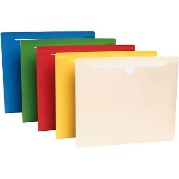 Quill Brand® Reinforced File Jacket, 2" Expansion, Legal Size, Assorted, 50/Box (74950AD) 4 Quill Brand® Reinforced File Jacket, 2" Expansion, Legal Size, Assorted, 50/Box (74950AD) - Image 2