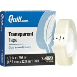 Quill Brand® Transparent Tape, 1/2" X 36 Yds., 4 Rolls (CD7650034)