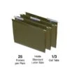 Quill Brand® 100% Recycled Premium Reinforced 3-Tab Hanging File Folders, Letter Size, Green, 25/Box (76213P) -Office Supplies Discount 8883C592 D85D 46AF 8C200331E2B352E6 s7
