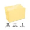 Quill Brand® File Folders, Assorted Tabs, 1/3-Cut, Legal, Yellow, 100/Box (741013YW) -Office Supplies Discount 8AD253E7 D7EC 4042 BD1C404AAF5839FE s7